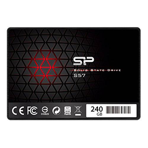 Silicon Power/ Marvell 컨트롤러 240GB S57 (SLC Cache 퍼포먼스 부스트) SATA III 내장 SSD- Free-download SSD 헬스 모니터 툴 Included (SP240GBSS3S57A25AE)