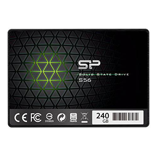 Silicon Power 240GB SSD 3D 낸드 With R/ W Up To 560/ 530MB/ s S56 SLC Cache 퍼포먼스 부스트 SATA III 2.5 7mm (0.28) 내장 SSD (SP240GBSS3S56B25AZ)