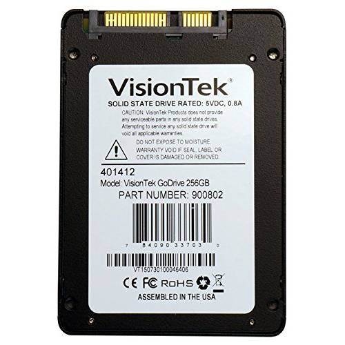 VisionTek 256GB 7mm SATA III 내장 2.5-Inch SSD - 900802