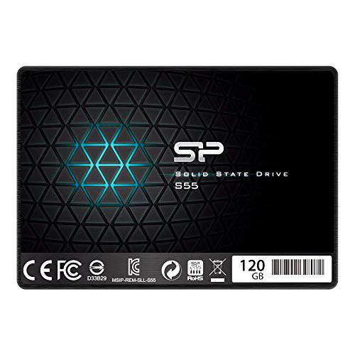 실리콘 파워 120GB SSD 3D NAND S55 TLC 7mm (0.28 ) 내부 솔리드 스테이트 드라이브 (SP120GBSS3S55S25AE)