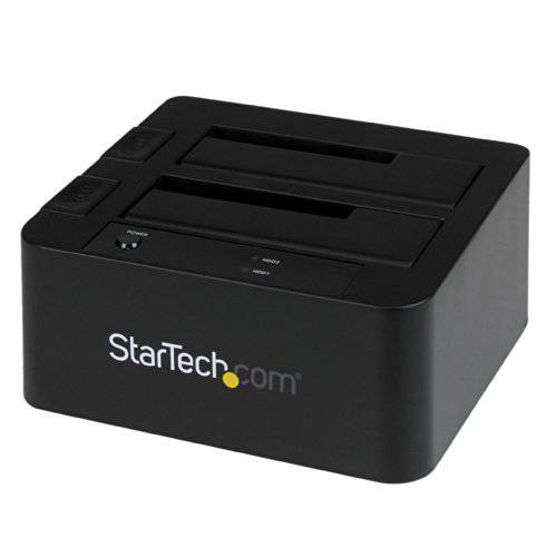 StarTech .com USB 3.0/ e SATA 듀얼 하드디스크 탈부착 스테이션 with UASP for 2.5/ 3.5in SATA SSD/ HDD  SATA 6 Gbps USB 3.0 듀얼 드라이브 도크