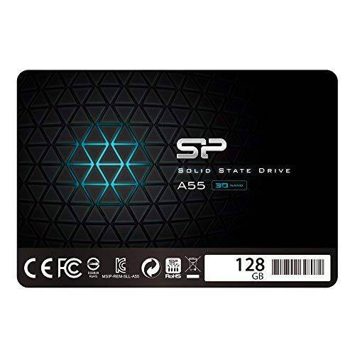 실리콘 파워 128GB SSD 3D 낸드 A55 SLC Cache 퍼포먼스 부스트 SATA III 2.5 7mm 0.28 내장 SSD SU128GBSS3A55S25AC