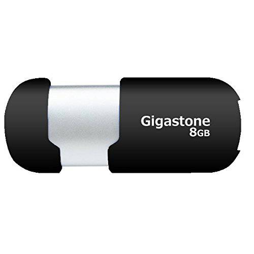 Gigastone GS-Z08GCNBL-R 8GB 클래식 캡 적은 USB 2.0 플래시드라이브, 블랙/ 실버