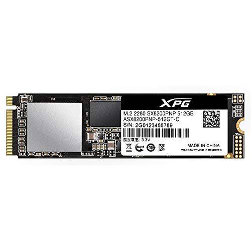 XPG SX8200 프로 512GB 3D 낸드 NVMe Gen3x4 PCIe M.2 2280 SSD R/ W 3500/ 3000MB/ s SSD (ASX8200PNP-512GT-C)
