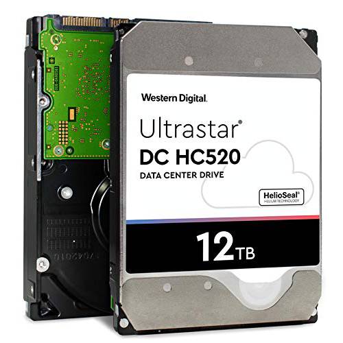 HGST - WD Ultrastar DC HC520 HDD | HUH721212ALE600 | 12TB 7.2K SATA 6Gb/ s 256MB Cache 3.5-Inch | ISE 512e | 0F30144 | Helium Data Center 내장 하드 Disk 드라이브