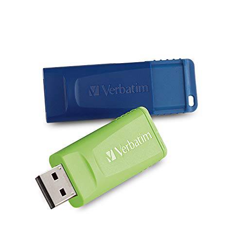 Verbatim 32GB store ’n’ Go USB 플래시 드라이브 - 2pk - 블루 그린