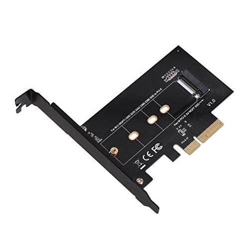 SIIG M.2 NGFF SSD (M 키) to PCIe 3.0 x4 카드 어댑터 For 2230, 2242, 2260, 2280 M.2 PCIe Host 컨트롤러 Expansion 카드 SSD NVMe or AHCI - (SC-M20014-S1), 블랙