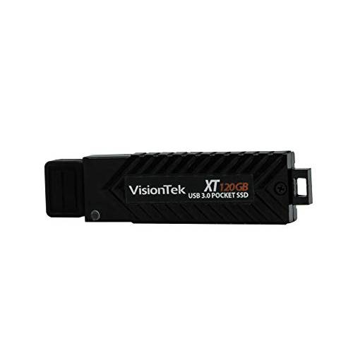 VisionTek XT 120 Gigabyte (GB) USB 3.0 주머니 SSD (901238) | up to 445MB/ s 읽기& 373MB/ s 필기 Speeds | Bootable 드라이브 | TLC 낸드, SMI 컨트롤러 | 호환가능한 with PS3/ PS4&  엑스박스 원 S/ X