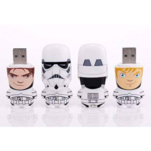 Mimobot 8GB Stormtrooper Unmasked USB Flashdrive (세트 of 2: (1) Han Solo and (1) Luke Skywalker)