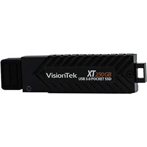 VisionTek XT 250 Gigabyte (GB) USB 3.0 주머니 SSD (901239) | up to 449MB/ s 읽기& 399MB/ s 필기 Speeds | Bootable 드라이브 | TLC 낸드, SMI 컨트롤러 | 호환가능한 with PS3/ PS4&  엑스박스 원 S/ X