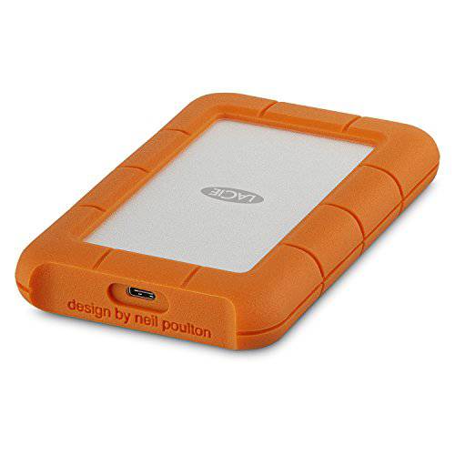 LaCie 러그드 USB-C 1TB 외장 하드디스크 휴대용 HDD USB 3.0 ? 충격 먼지 침수 방지 셔틀 드라이브 맥 and PC 컴퓨터용 데스트탑 워크스테이션 노트북 1 Month Adobe CC STFR1000800 for