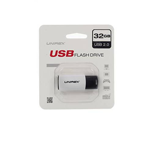 Unirex USFP-232S Push USB 2.0 플래시드라이브, 접이식, 32GB,  그레이&  블랙
