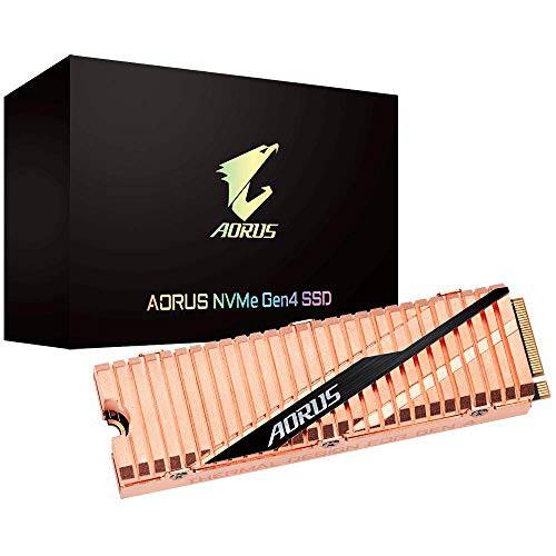 Gigabyte AORUS NVMe Gen4 M.2 2TB PCI-Express 4.0 인터페이스 하이 퍼포먼스 게이밍, 풀 바디 Copper 히트 뿌리는기계,스프레더, 도시바 3D 낸드, DDR Cache 버퍼, SSD GP-ASM2NE6200TTTD