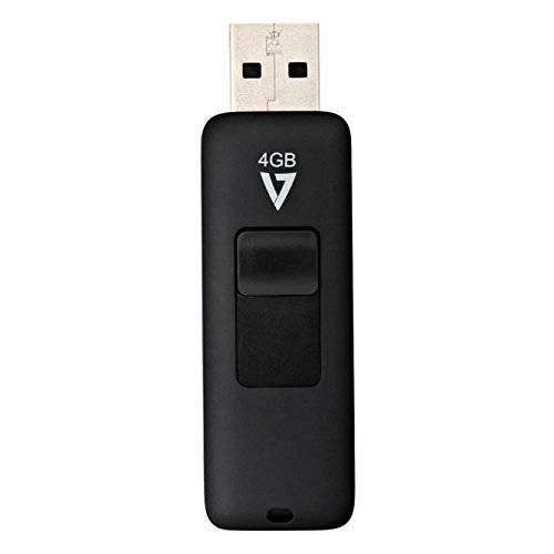 V7 VF24GAR-3N 4gb 플래시드라이브 USB 2.0, 블랙