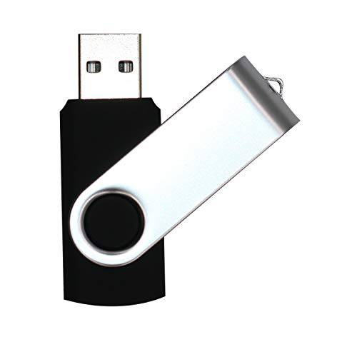 64GB USB 플래시 드라이브 USB 2.0 스틱 썸 드라이브 점프 드라이브 펜 드라이브 USB 메모리 스틱 ZIP 드라이브 스위블 키체인,키링,열쇠고리 디자인 블랙 with