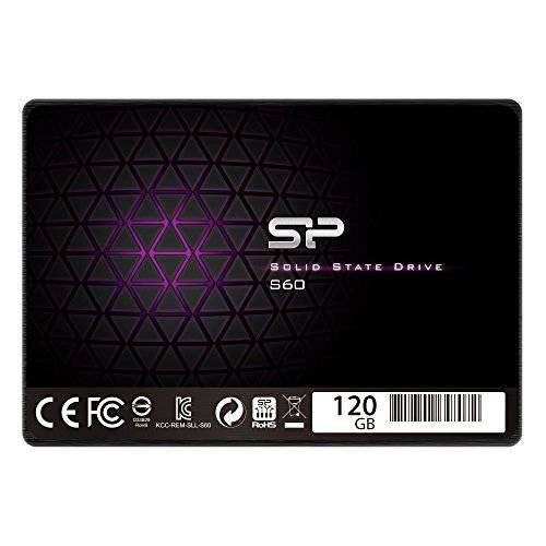 실리콘 파워 120GB SSD S60 MLC 하이 Endurance SATA III 2.5 7mm (0.28) 내장 SSD- Free-download SSD 헬스 모니터 툴 Included (SP120GBSS3S60S25)