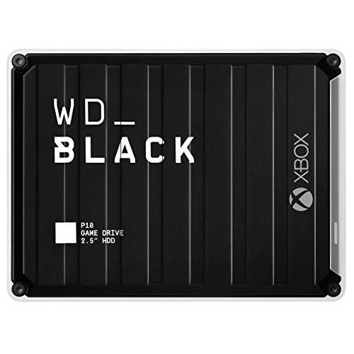 WD_Black 5TB P10 게임 드라이브 엑스박스 원 휴대용 외장 하드디스크 2-Month 엑스박스 게임 패스 - WDBA5G0050BBK-WESN for 포함