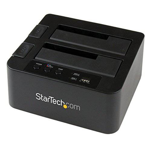 StarTech .com 듀얼 베이 USB 3.0/ eSATA 하드디스크 분배 도크 for 2.5& 3.5 SATA SSD HDD with UASP (6Gbps) - Standalone 탈부착 스테이션 (SDOCK2U33RE)