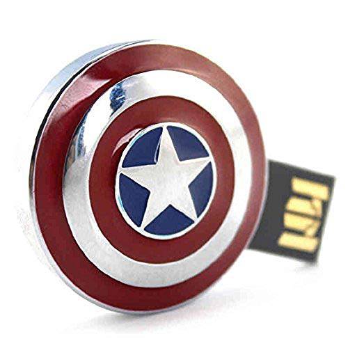 휴대용 USB 2.0 플래시드라이브 쉴드 of Captain America Plug and Play for PC/ 맥/ 노트북/ 데스크탑/ (64GB)
