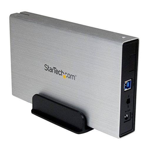 StarTech .com 3.5in 실버 알루미늄 USB 3.0 외장 SATA III SSD/ HDD 인클로저 with UASP - 휴대용 USB 3 3.5 SATA 하드디스크 인클로저 (S3510SMU33)