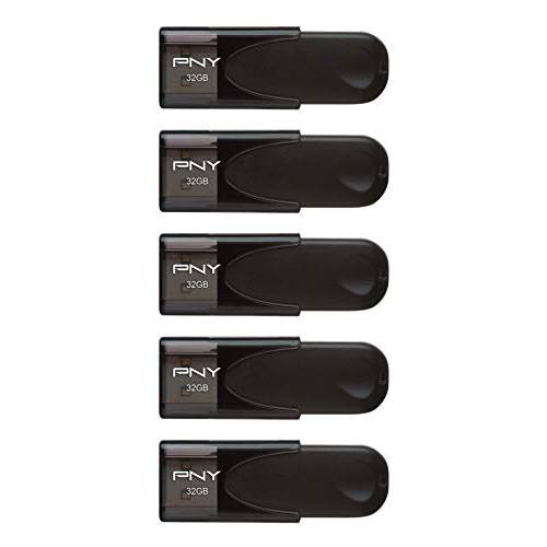 PNY Attache 4 32GB USB 2.0 플래시 드라이브 5-Pack - P-FD32GX5ATT4-EF
