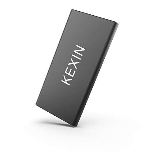 KEXIN 500GB 외장 SSD 휴대용 SSD 고속 휴대용 외장 스토리지 Ultra-Slim SSD for PC, 맥,  엑스박스& PS4