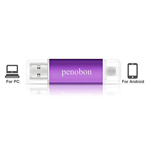 penobon OTG USB 플래시드라이브 32GB 메모리 스틱 for 안드로이드 폰 펜 드라이브 점프 드라이브 for 데스크탑 태블릿 PC (32GB, 퍼플)
