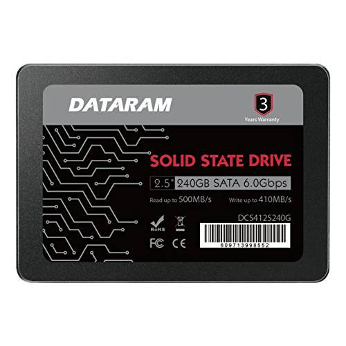 DATARAM 240GB 2.5 SSD 드라이브 SSD 호환가능한 with HP PRODESK 480 G4