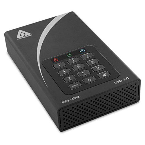 Apricorn Aegis 맹꽁이자물쇠,통자물쇠,자물쇠 16 TB DT 256-Bit Encrypted USB 3.0 하드디스크 (ADT-3PL256-16TB)