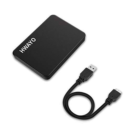 HWAYO 250GB 휴대용 외장 하드디스크 울트라 슬림 2.5’’ USB 3.0 HDD 스토리지 for PC, 데스크탑, 노트북, 맥북, Chromebook, 엑스박스 원