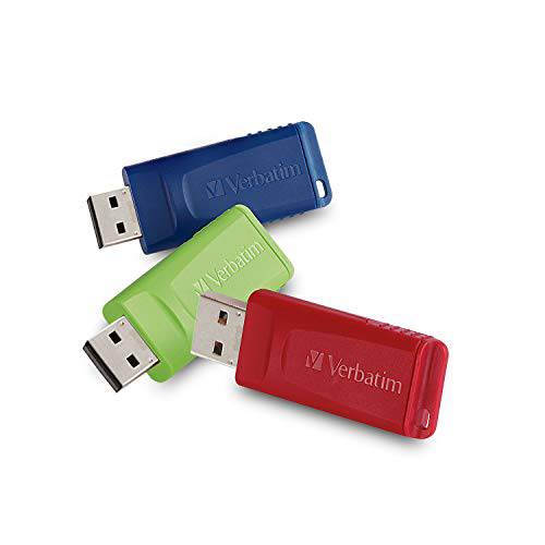 Verbatim 16GB store ’n’ Go USB 플래시 드라이브 - PC 맥 호환가능 - 3pk - 레드 그린 블루