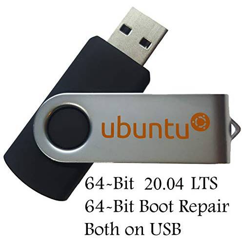 Learn How to Use Linux, Ubuntu Linux 20.04 Bootable 8GB USB 플래시드라이브 - Includes Boot 리페어 and Install 가이드