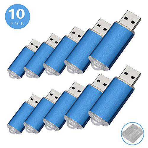 RAOYI 10Pack 2G 2GB USB 플래시 드라이브 USB 2.0 메모리 스틱 썸 드라이브 펜 드라이브 Blue