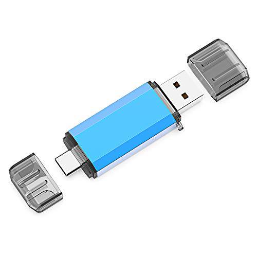KOOTION USB-C 플래시드라이브 128GB 2 in 1 USB 3.0/ USB 타입 C 썸 드라이브 고속 up to 90 MB/ s 듀얼 OTG 썸 드라이브 USB 스틱 for 삼성, 샤오미, ONEPLUS, 맥북, Chromebook Pixel etc.