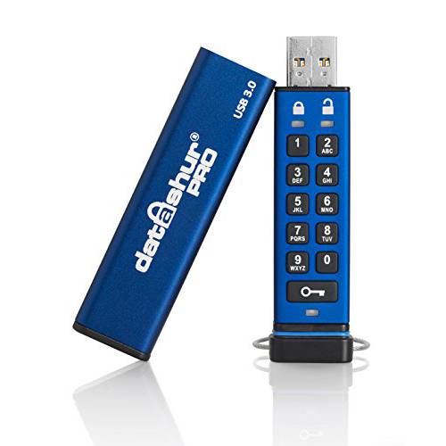 iStorage datAshur 프로 256-bit 128GB USB 3.0 보관 encrypted 플래시드라이브 IS-FL-DA3-256-128