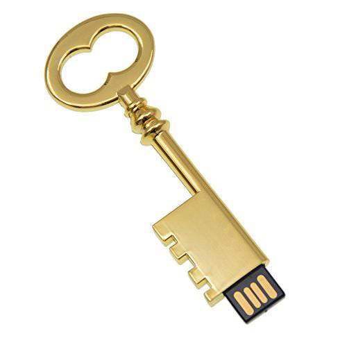 32GB 썸 드라이브 메탈 키 USB 2.0 플래시드라이브 Kepmem Creative Cute 메모리 스틱 Adorable 펜 드라이브 생일 기프트, 골드