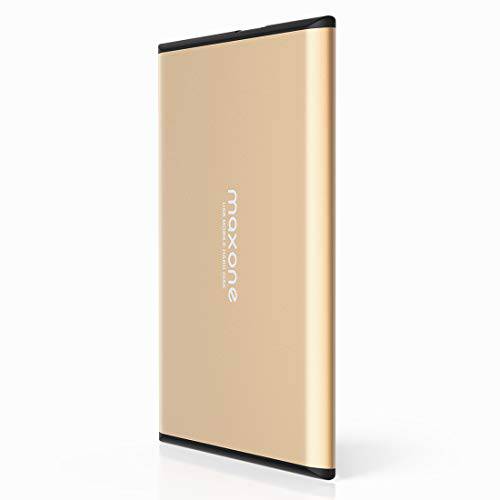 Maxone 500GB 울트라 슬림 휴대용 외장 하드디스크 HDD USB 3.0 for PC, 맥, 노트북, PS4, 엑스박스 원 - 골드
