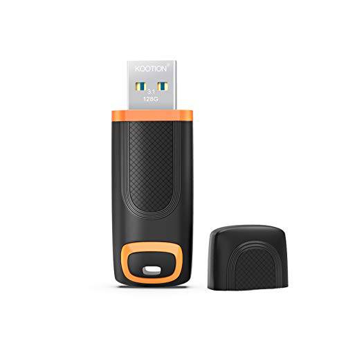 KOOTION USB 플래시드라이브 128GB 오렌지 USB 3.1 고속 데이터 스토리지 메모리 스틱 썸 드라이브 점프 드라이브