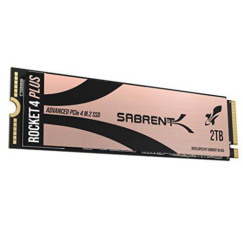 Sabrent 2TB Rocket 4 플러스 NVMe 4.0 Gen4 PCIe M.2 내장 SSD 익스트림 퍼포먼스 SSD R/ W 7100/ 6600MB/ s (SB-RKT4P-2TB)
