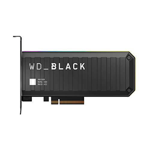 WD_Black 4TB AN1500 NVMe 내장 게이밍 SSD Add-In-Card - Gen3 PCIe, Up to 6500 MB/ s - WDS400T1X0L