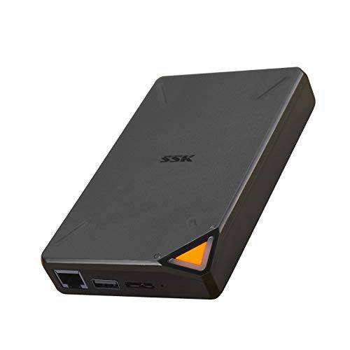 SSK 1TB 휴대용 NAS 외장 무선 SSD Own Wi-Fi 핫스팟, 외장 SSD 개인 클라우드 스마트 스토리지 지원 Auto-Backup, 폰/ 태블릿, 태블릿PC PC/ 노트북 무선 리모컨 액세스