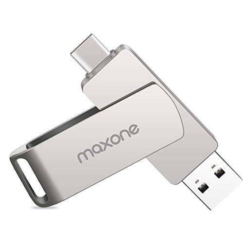 Maxon e 플래시드라이브 USB 타입 C Both 3.1 Tech - 2 in 1 듀얼 드라이브 메모리 스틱 고속 OTG 안드로이드 스마트폰 컴퓨터, 맥북, 크롬북 픽셀 (64GB)