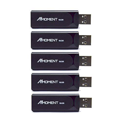 Mmoment MU29 16GB 5 팩 USB 2.0 플래시드라이브, 썸 드라이브 데이터 스토리지, 메모리 스틱 음악 and 비디오, 휴대용 점프 드라이브 캡리스 디자인 (16GB-5 팩)