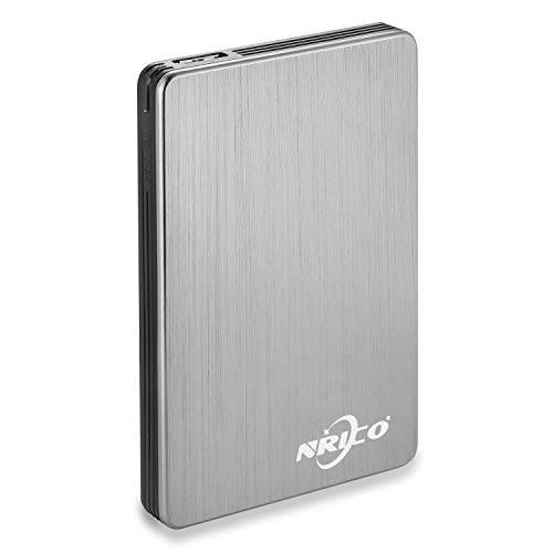 NRICO 250GB 휴대용 외장 하드디스크 USB 3.0 HDD 2.5inch 스토리지 호환가능한 PC, Mac, 데스크탑, PS4 (250GB, 그레이)