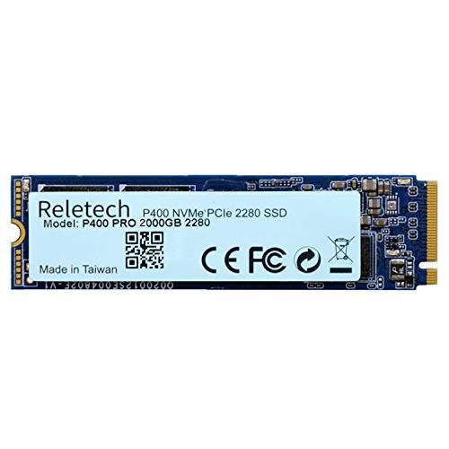 Reletech PCIe Gen4.0 500GB/ 1TB/ 2TB 내장 게이밍 SSD PCI-E 세대 4X4 NVMe M.2 Up to 5, 000 MB/ s PCIexpress 4.0 SSD PC 노트북 데스크탑 익스트림 퍼포먼스 (QLC, 2TB)