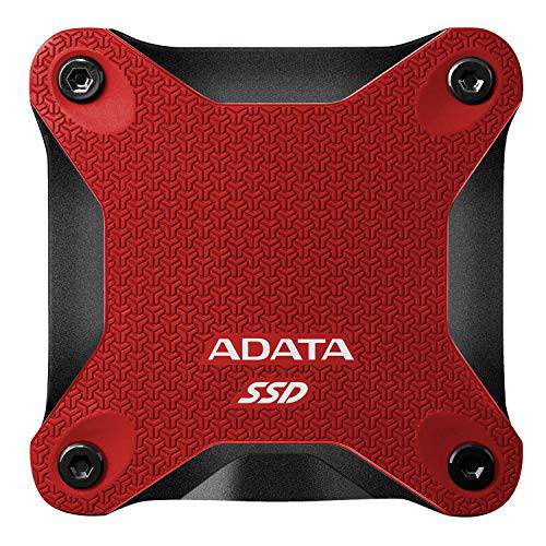 ADATA SD600Q 480GB Ultra-Speed 휴대용 듀러블 외장 SSD - up to 440MB/ s - 3D 낸드 USB3.2 레드 (ASD600Q-480GU31-CRD)