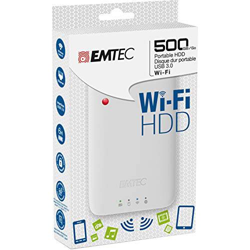 Emtec 500 GB USB 3.0 Wi-Fi 휴대용 HDD (ECHDD500P600)