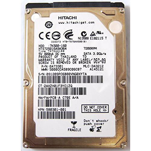 Hitachi 160GB 7200RPM SATA 3Gbps 2.5-inch 내장 SSD 0A73301