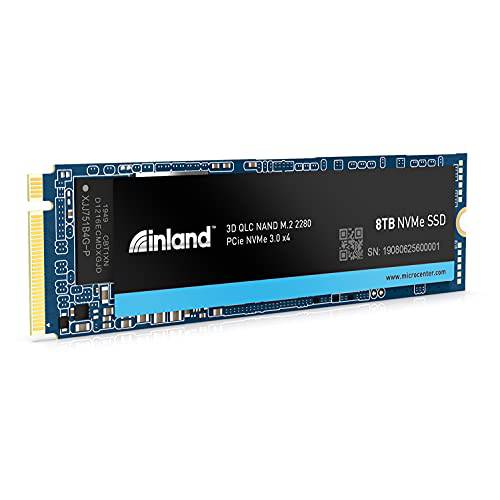 Inland 플래티늄 8TB NVMe SSD M.2 2280 PCIe 세대 3.0x4 3D 낸드 내장 SSD, R/ W up to 3300/ 3, 000 MB/ S, 1800 TBW, PCIe Express 3.1 and NVMe 1.3 호환가능한, Utimate 게이밍 Solutions (8TB)