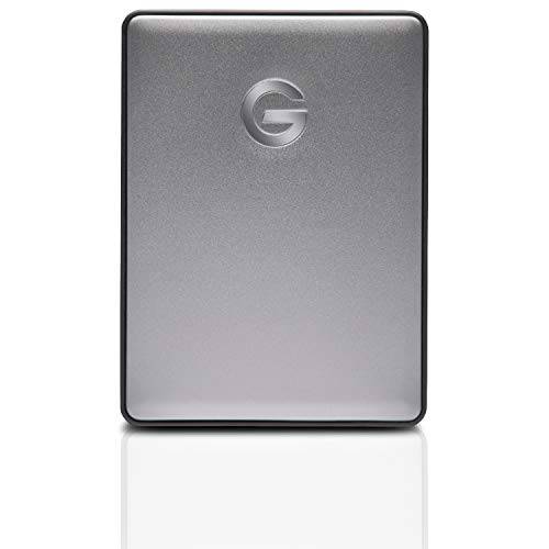 G-Technology 5TB G-DRIVE 휴대용 USB-C (USB 3.1 세대 1) 휴대용 외장 하드디스크, 스페이스 그레이 - 0G10477-1